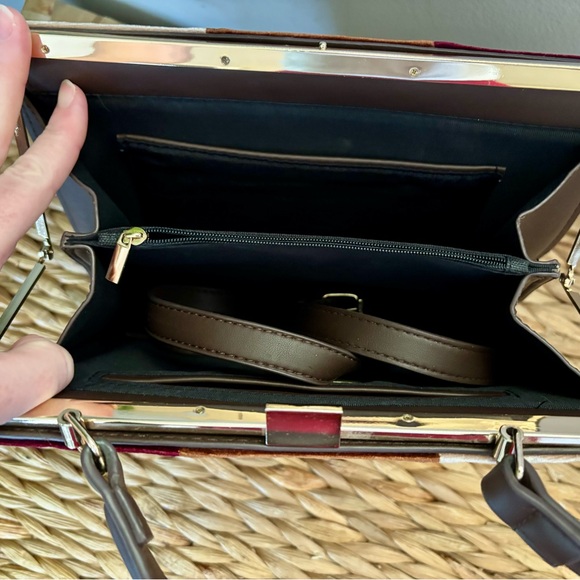 Anthropologie Tri-Color Velvet Handbag - Picture 7 of 9